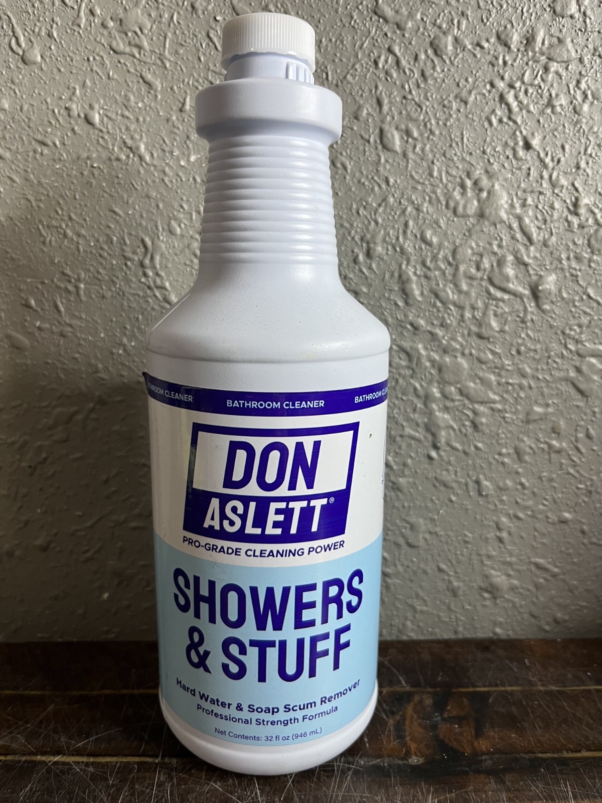 Don Aslett Showers & Stuff Bathroom Cleaner Hard Water Soap Scum Remover 32 oz