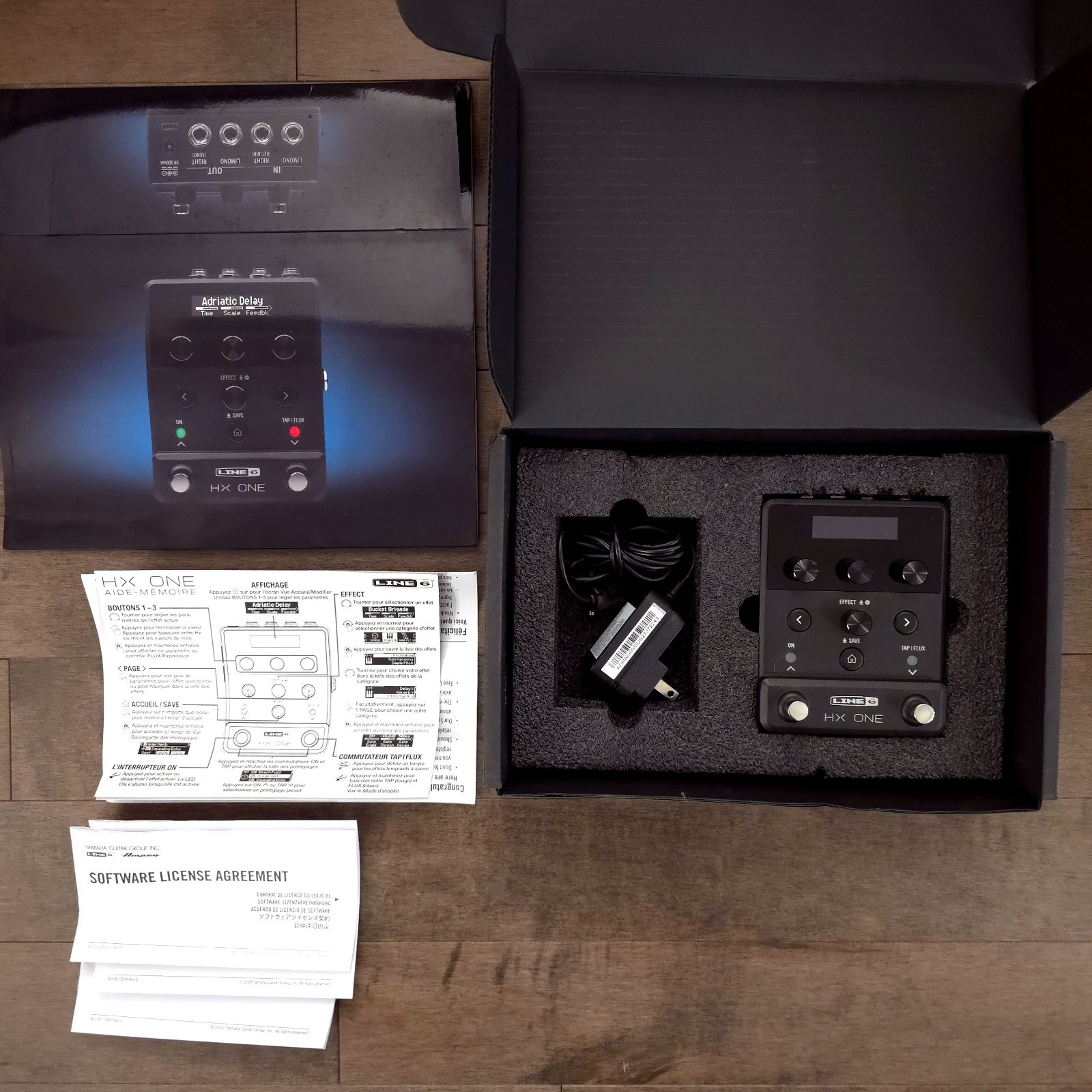 Line 6 HX One Stereo Guitar Effects Pedal Multi FX Processor Box Power Supply