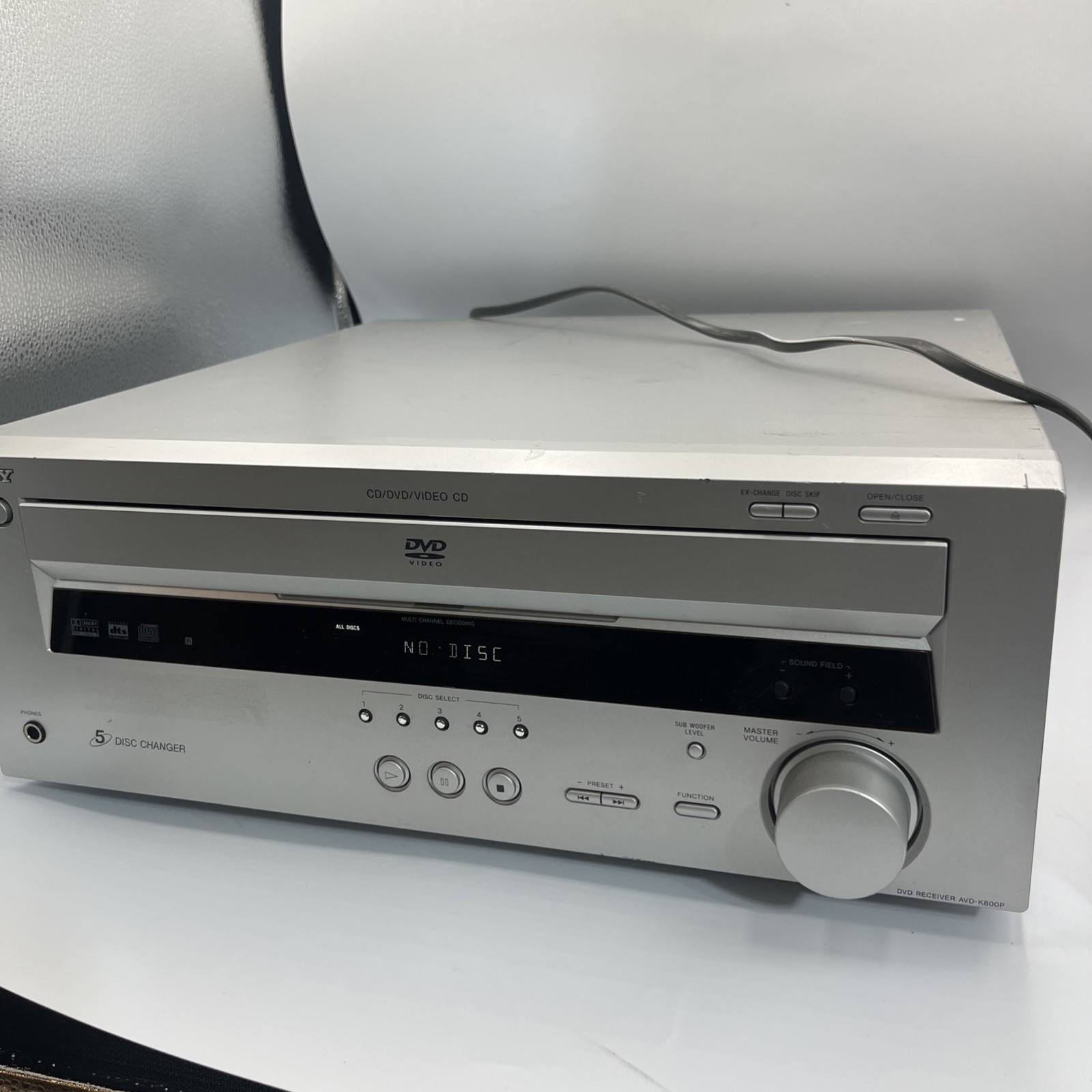 Sony AVD-K800P 5 Disc DVD CD Changer Player 5.1 Ch Home Theater Receiver Stereo