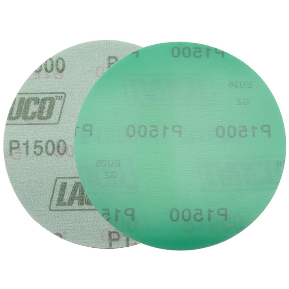 Premium 6" Hook and Loop Sanding Ceramic Discs (Box of 50) - (GRIT-1500) 25946
