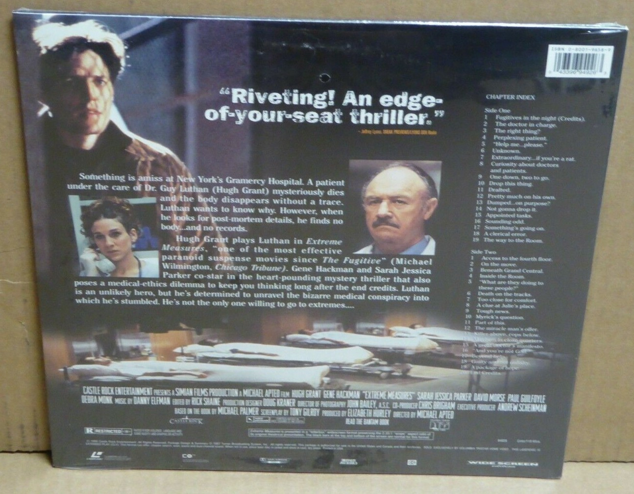 Extreme Measures Laser Disc NEW SEALED Widescreen Gene Hackman Hugh Grant