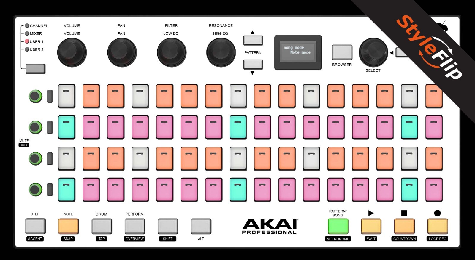 Akai Fire Skin | Color White | Protective Decal | StyleFlip Skins