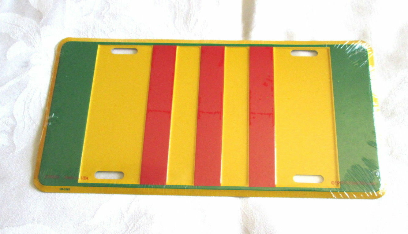 VIET NAM FLAG EMBOSSED METAL LICENSE PLATE #04 - NEW