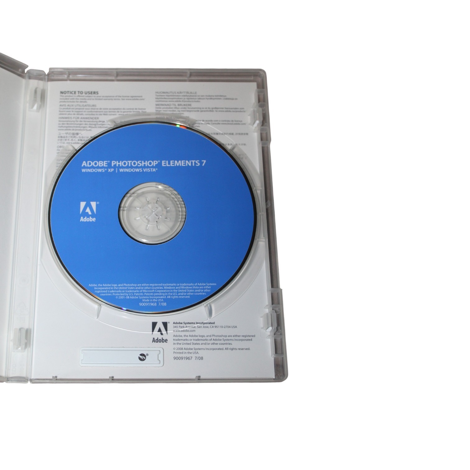 Adobe Photoshop Elements 7 Windows Software CD Complete W/ Box Manual Photo Edit