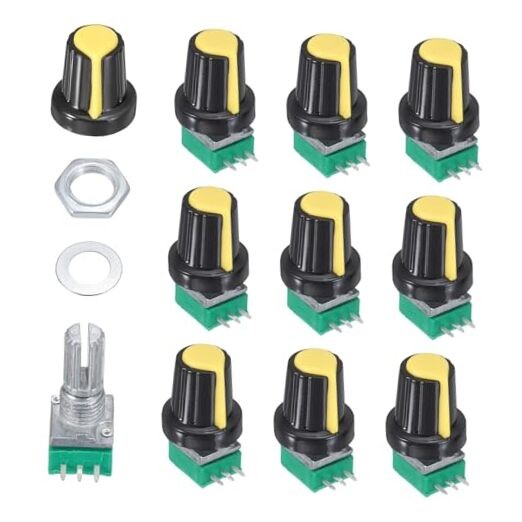 10 Set RK097NS Potentiometer Kit, Single Linear Rotary Seal Amplifier 10K