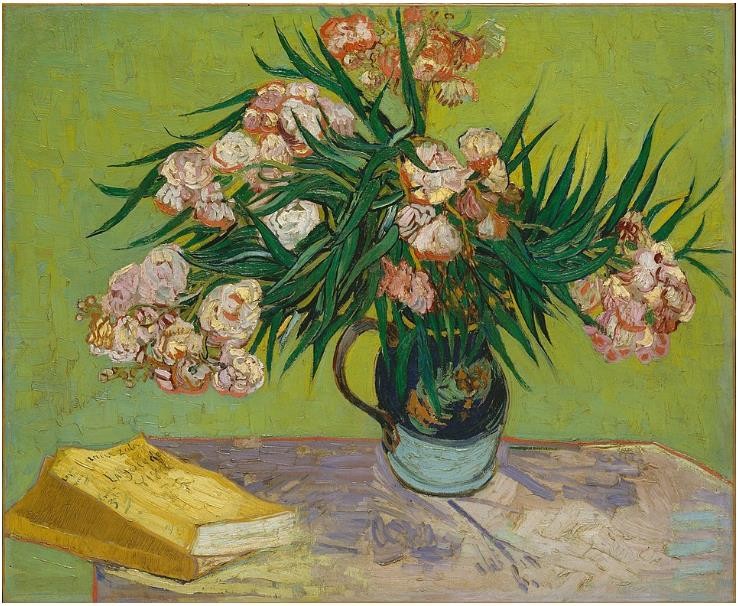 Art Giclee Printed Oil Painting Van gogh Oleander VaseLauriersroses Home Canvas