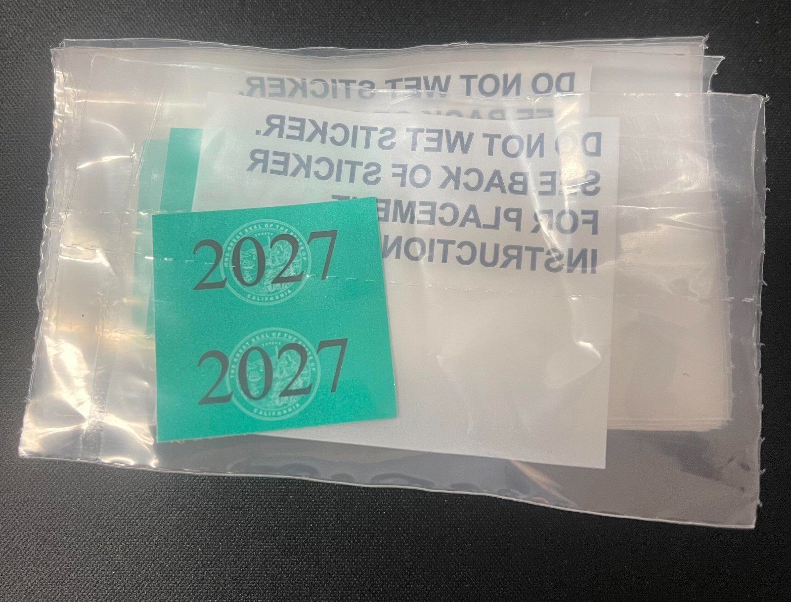 Official CVRA 2027 GREEN California Commercial Gross Vehicle Weight Sticker