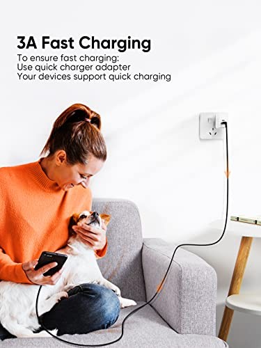 2pcs 6.6Ft USBA to USBC Fast Charging Braided Type C Data Cord for...