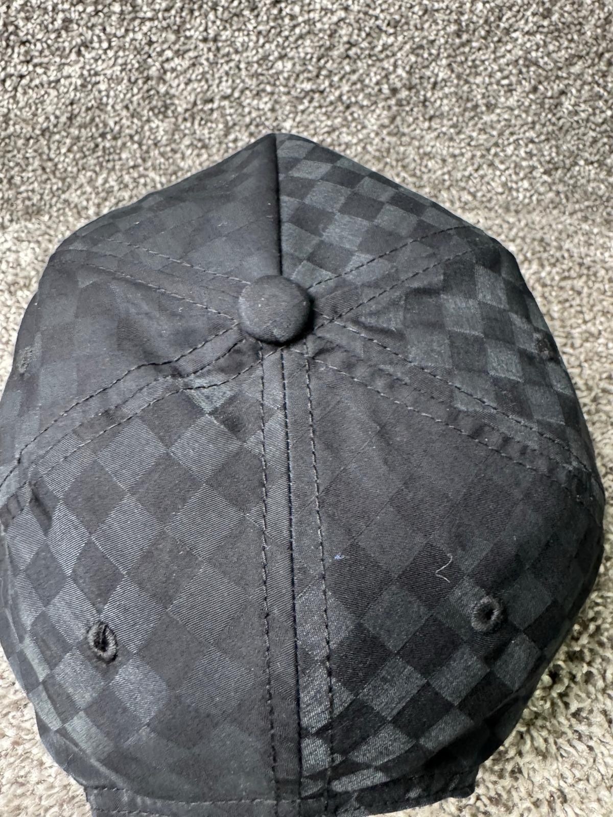 Travis Matthew Hat Cap Snapback One Size Black Checkered Adjustable Golf Cart