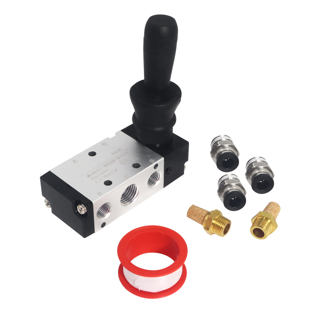 4H210-08 5 Ways 2 Position Pneumatic Mechincal Hand Lever Valve US Stock 1/4NPT