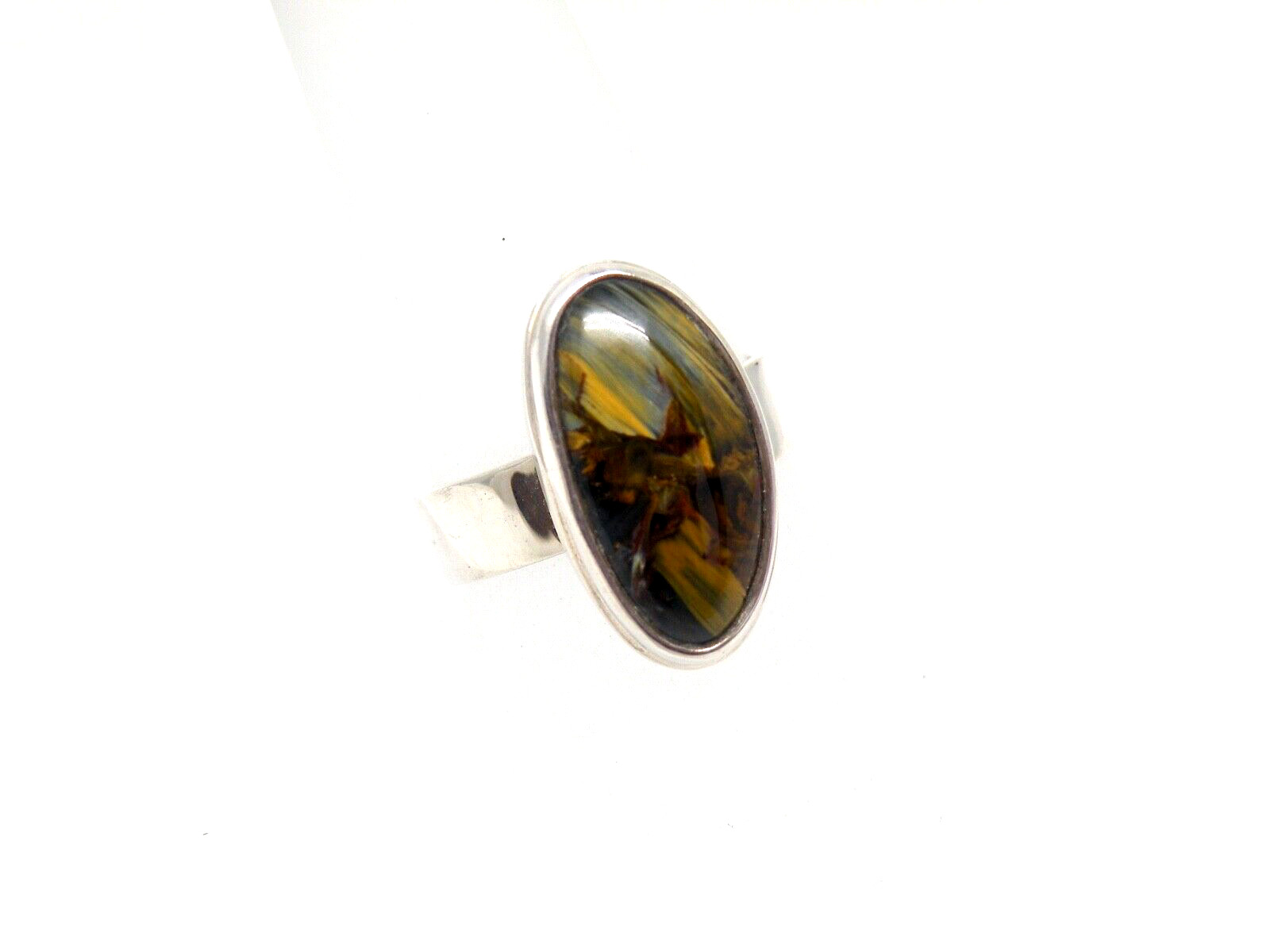 Authentic Pietersite in 925 Silver Ring  Size 7  Vintage