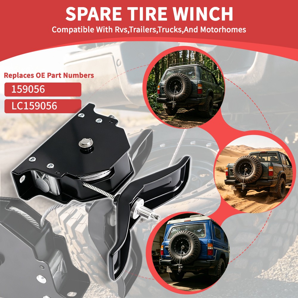 159056 Spare Tire Hoist Carrier Tire Spare Tire Winch Hoist Carrier Tire Hoist