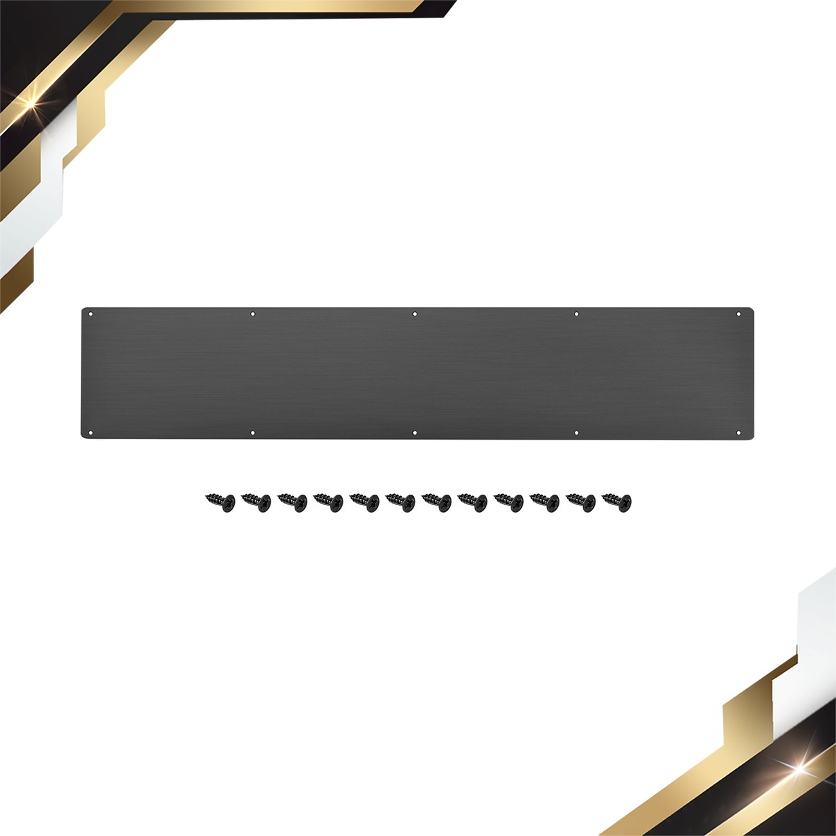 Door Kick Plates 6 x 30 Inch Aluminum Kick Plate Door Plate 2 mm Thickness Black