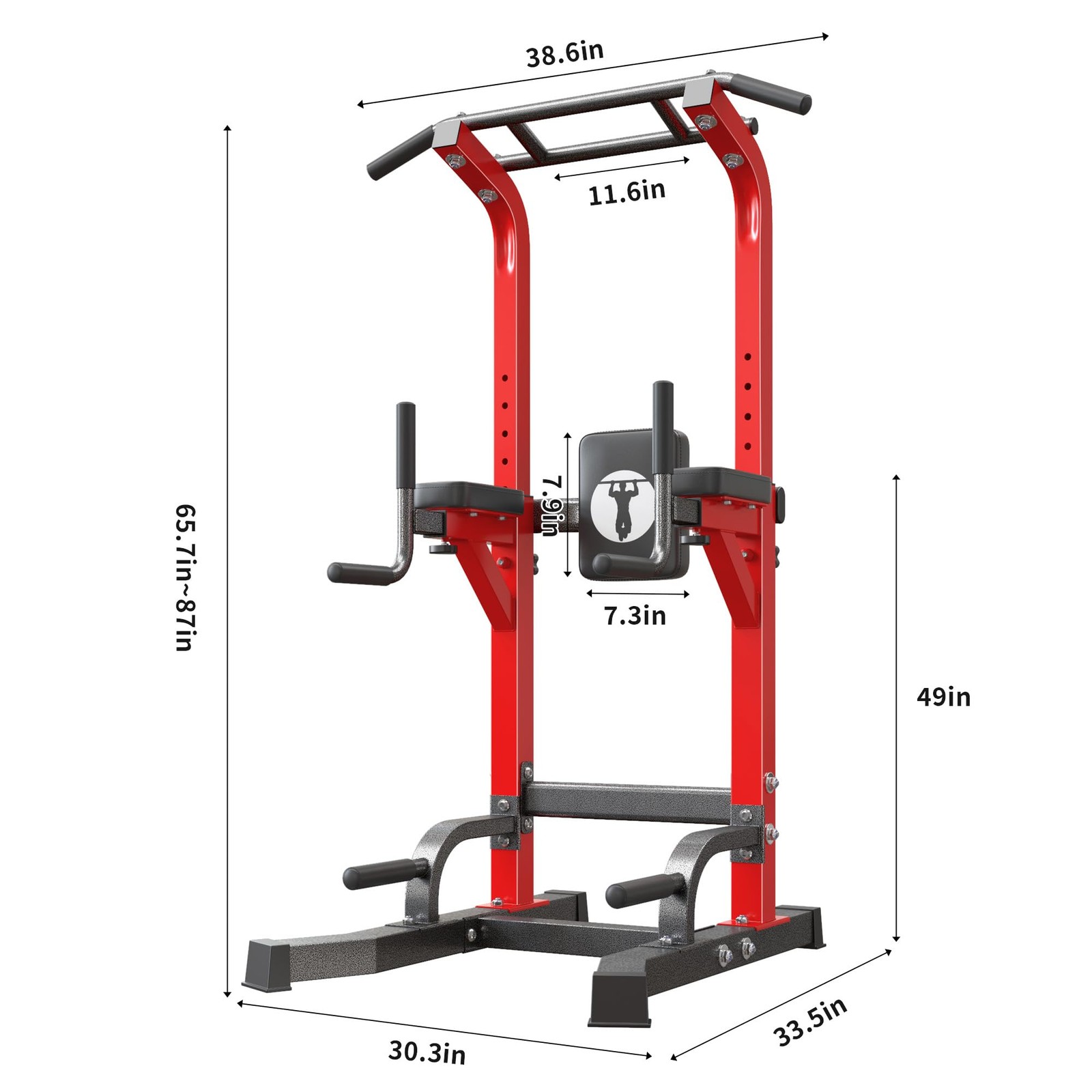 Multi-Function Power Tower Pull Up Bar Station Pull Up Dip Station for Home G...