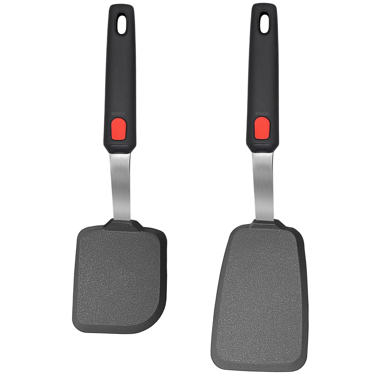 2 Pack Silicone Spatula Turner, 600°F Heat Resistant Kitchen Spatula Set for ...