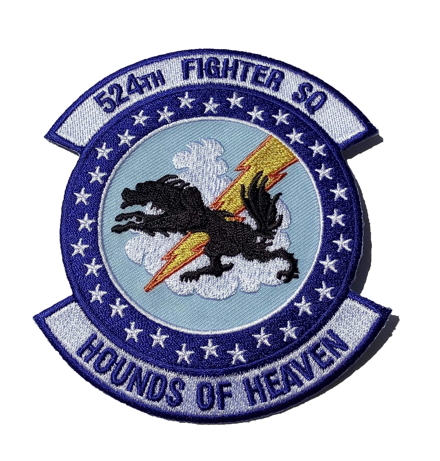 524TH FIGHTER SQ HOUNDS OF HEAVEN PATCH- SEW ON
