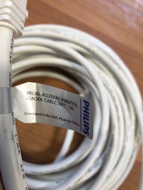 Lot of Five (5) Philips Color Kinetics PureGlow Leader Cable 50'