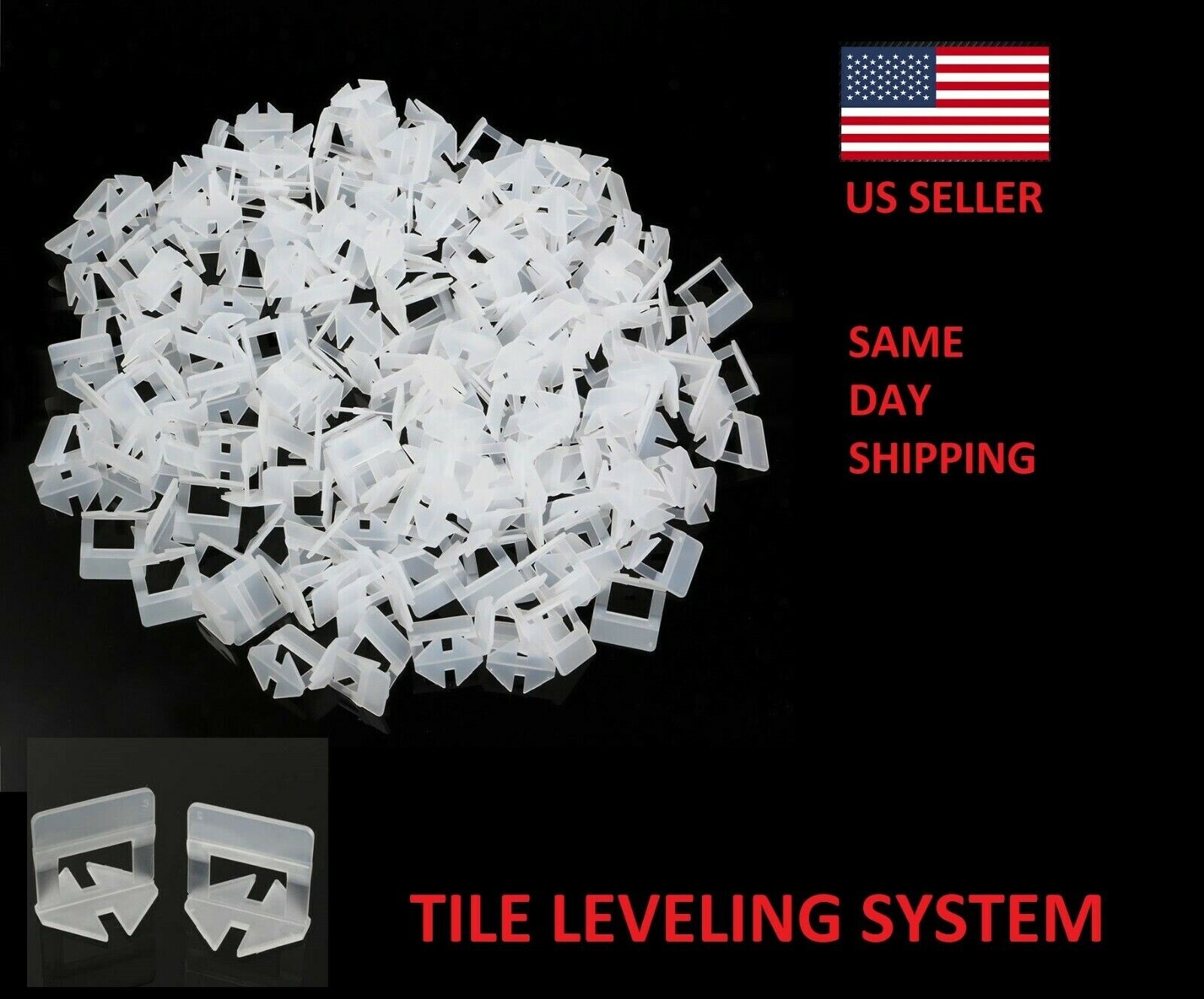 5000X Clip Tile Leveling System Kit Floor Wall 1.0 mm Tile Spacer Tiling