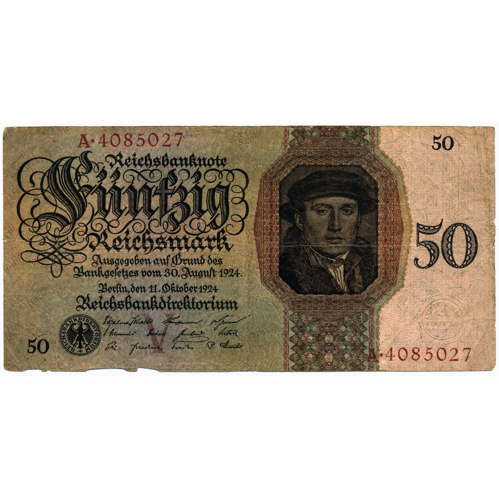 GERMANY P.177 1924 50 Reichsmark F