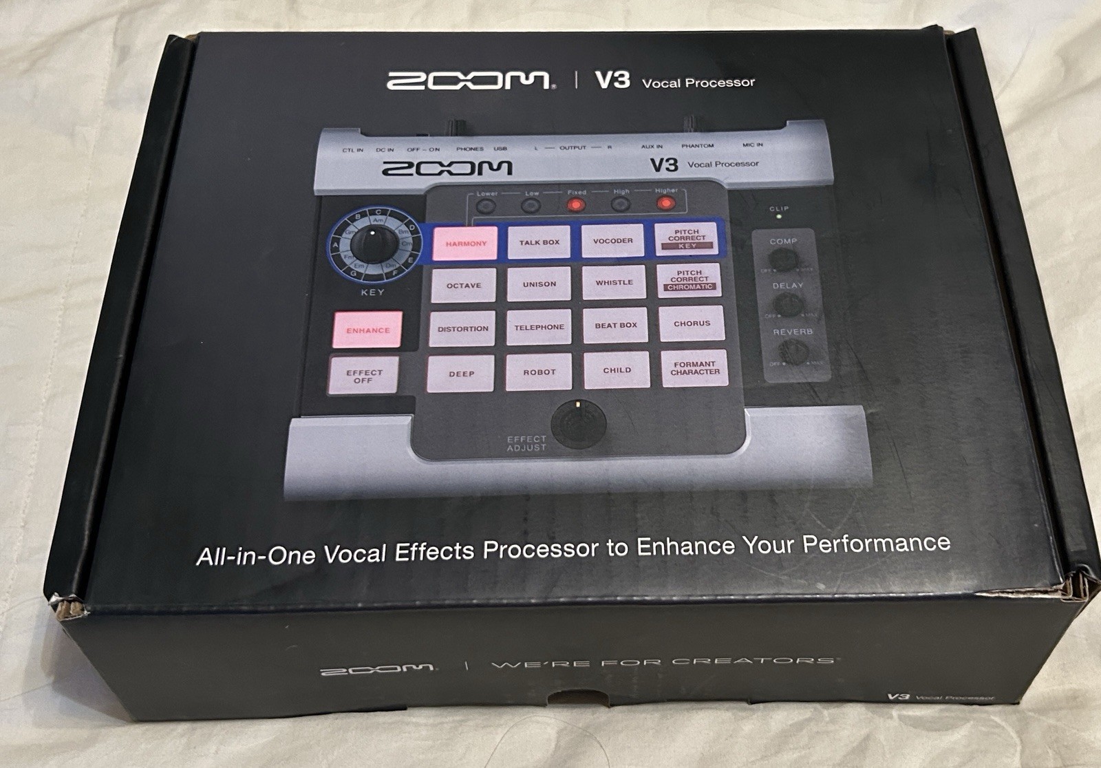 NEW Zoom V3 Vocal Processor USB Audio Interface 16 Voice Effect 3-Part Harmonies