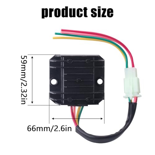 Rectifier 4 Wires Voltage Regulator Compatible with Motorcycle Boat Motor Pump