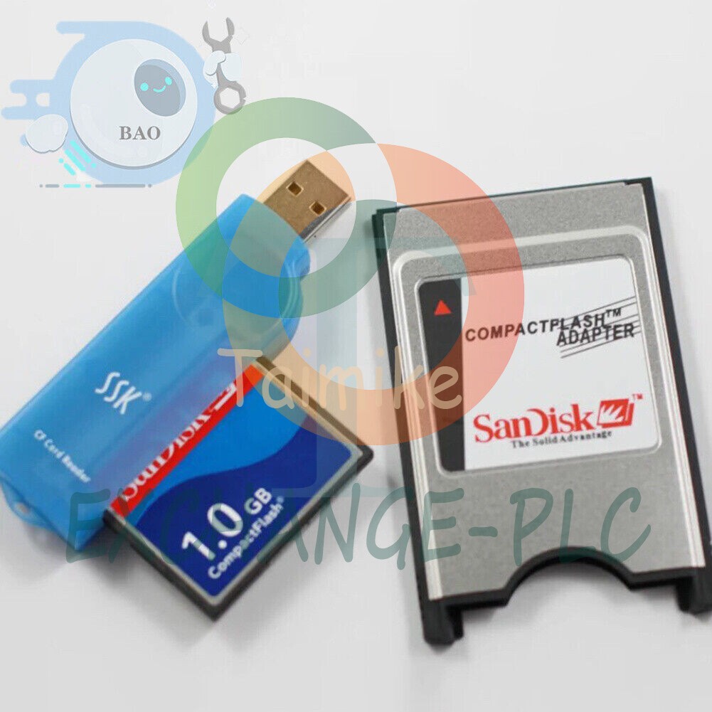 3 piece set NEW CNC 1.0GB CF CF card+CF-PCMCIA adapter+SSK USB2.0 card reader