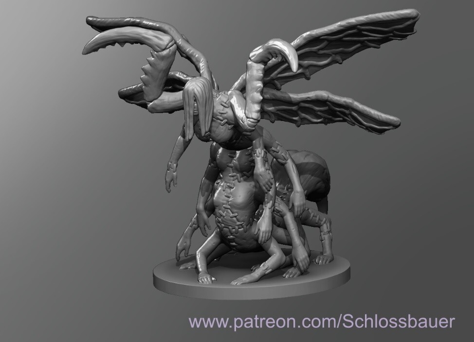 Stitched Monstrosity Creature Monster Manual 28mm Scale DND D&D Miniature SB