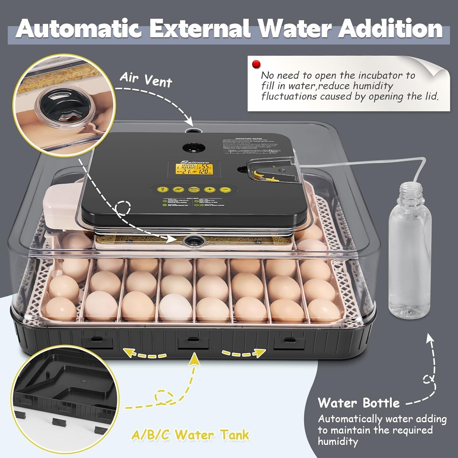 56 Egg Incubator for Hatching Eggs w/ Automatic Egg Turning Egg Candler Gift🌟