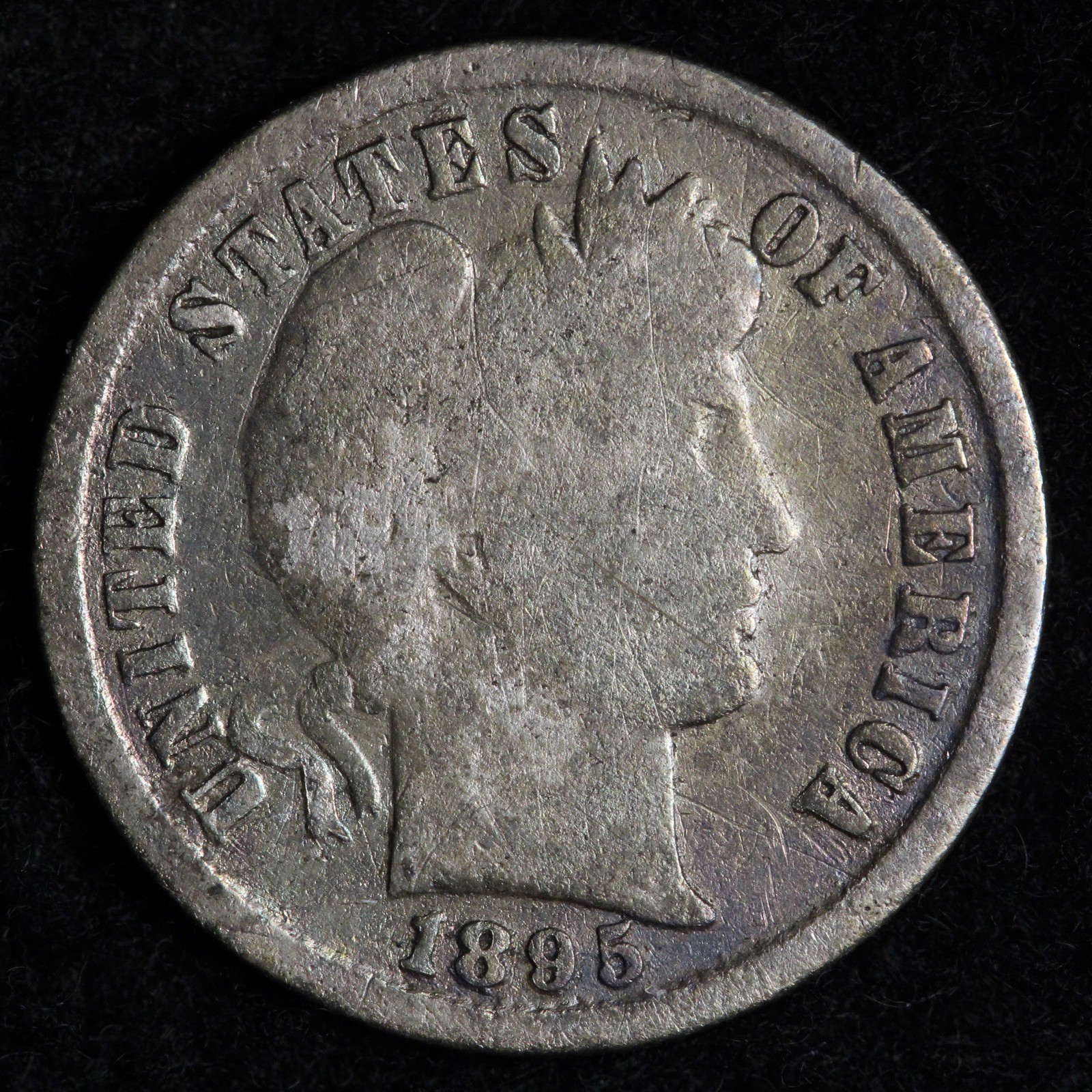1895 Barber Silver Dime VG+ E195 AQKBR