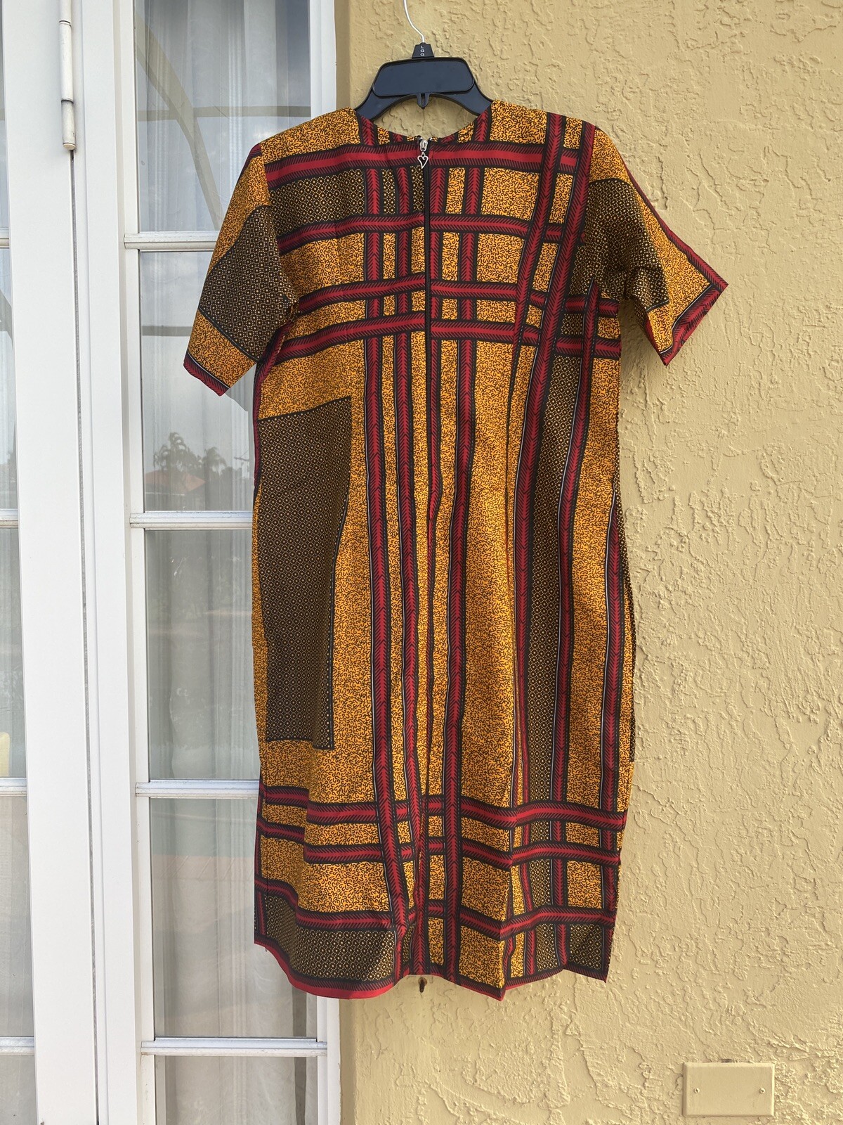 NIGERIAN AFRICAN WAX ANKARA DRESS ( CULTURAL& ETHNIC CLOTHING AFRICA )-L/XLARGE