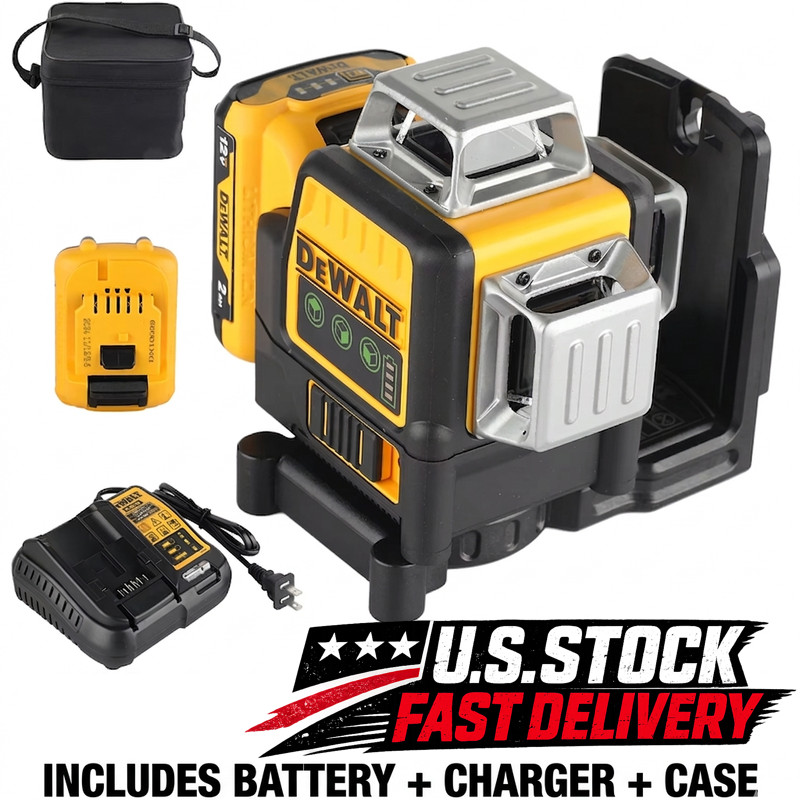 DEWALT DW089LG 12 Line 3x360° Green Laser Level Self Leveling 12V Kit