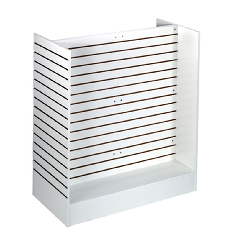 White Slatwall Gondola Display - 48"W x 24"D x 54"H, Assembly Required