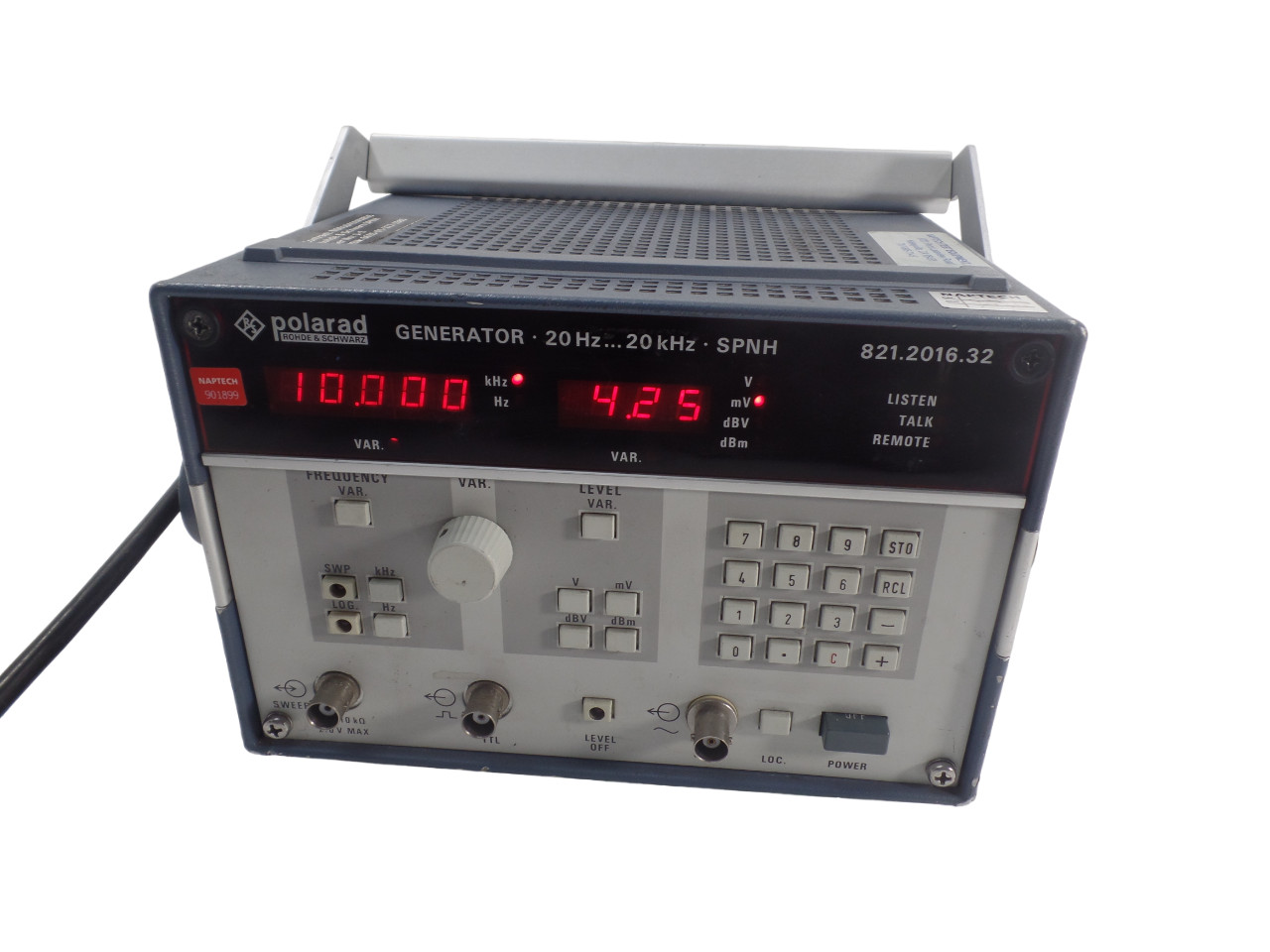 Polarad ROHDE SCHWARZ Generator 20 HZ...20KHZ - 821.2016.32 - Free Shipping