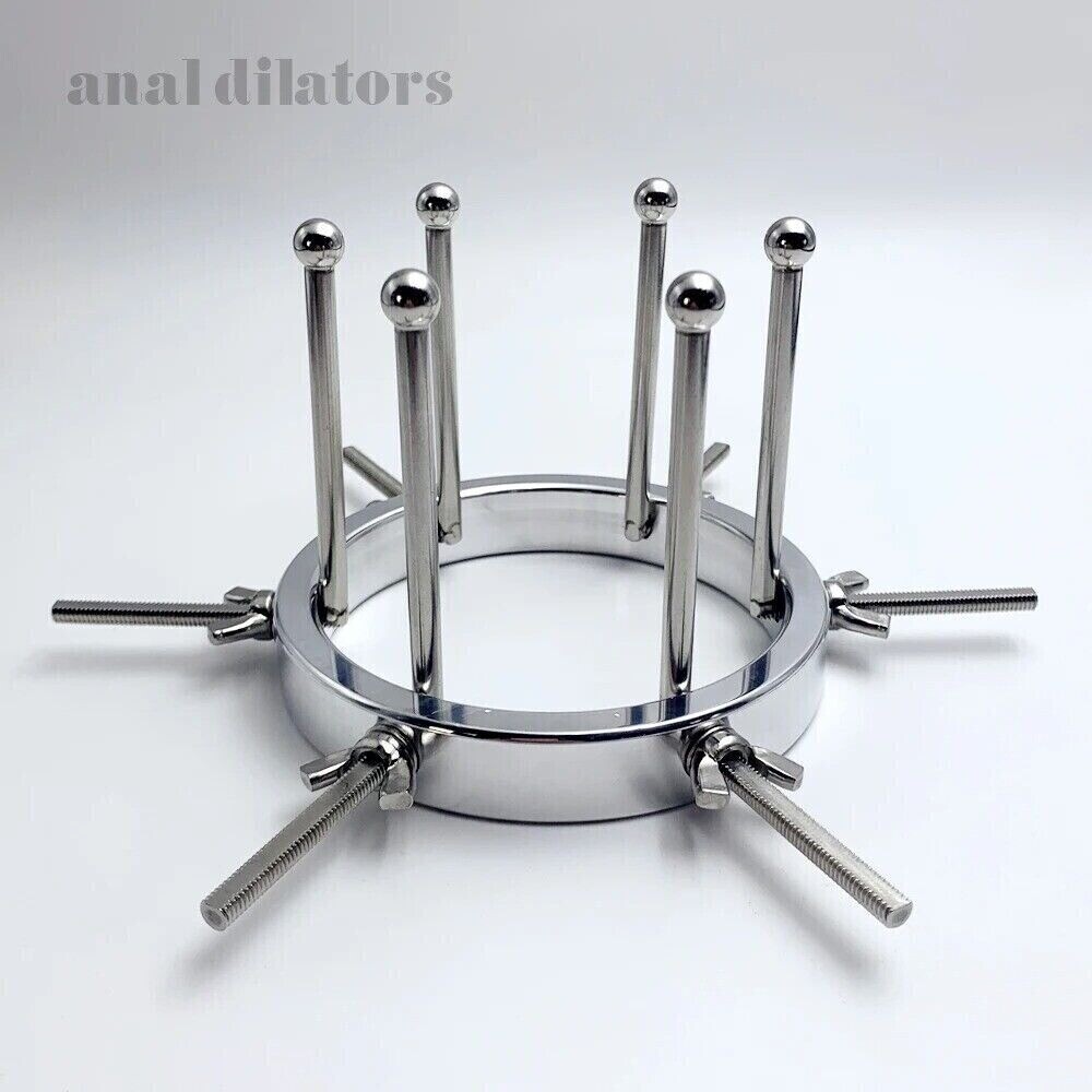 BDSM Chastity Adjustable Speculum Stainless Steel Dilator Expander Spreader Ring