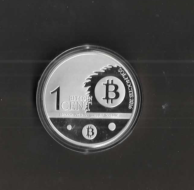 Bitcoin BTC - Hawk BITCOIN 1 CENT SOL NOCTIS Silver Plated Commemorative Coin