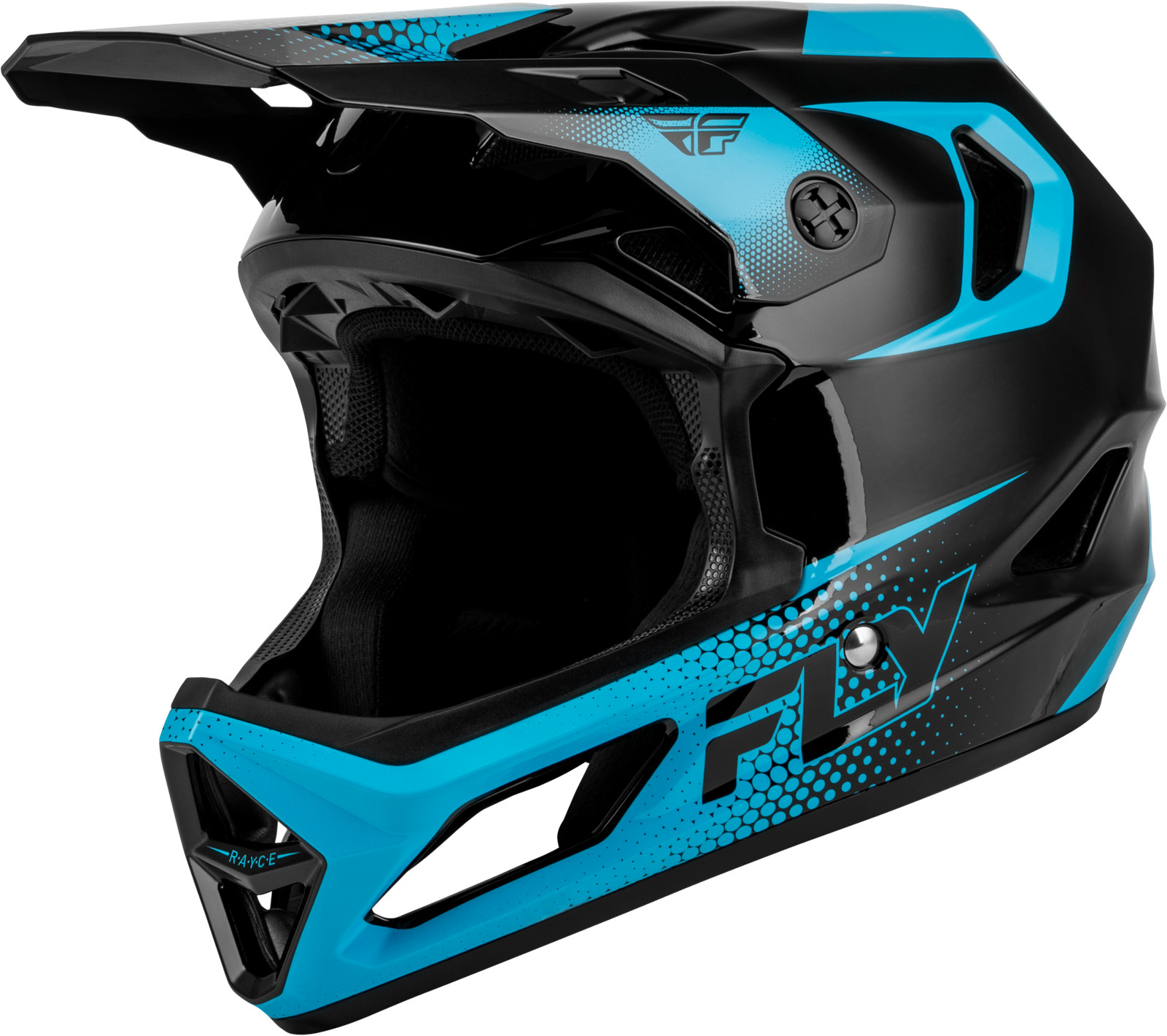 FLY RACING Rayce Sonar Bicycle Helmet Small Off-Road Black Electric Blue