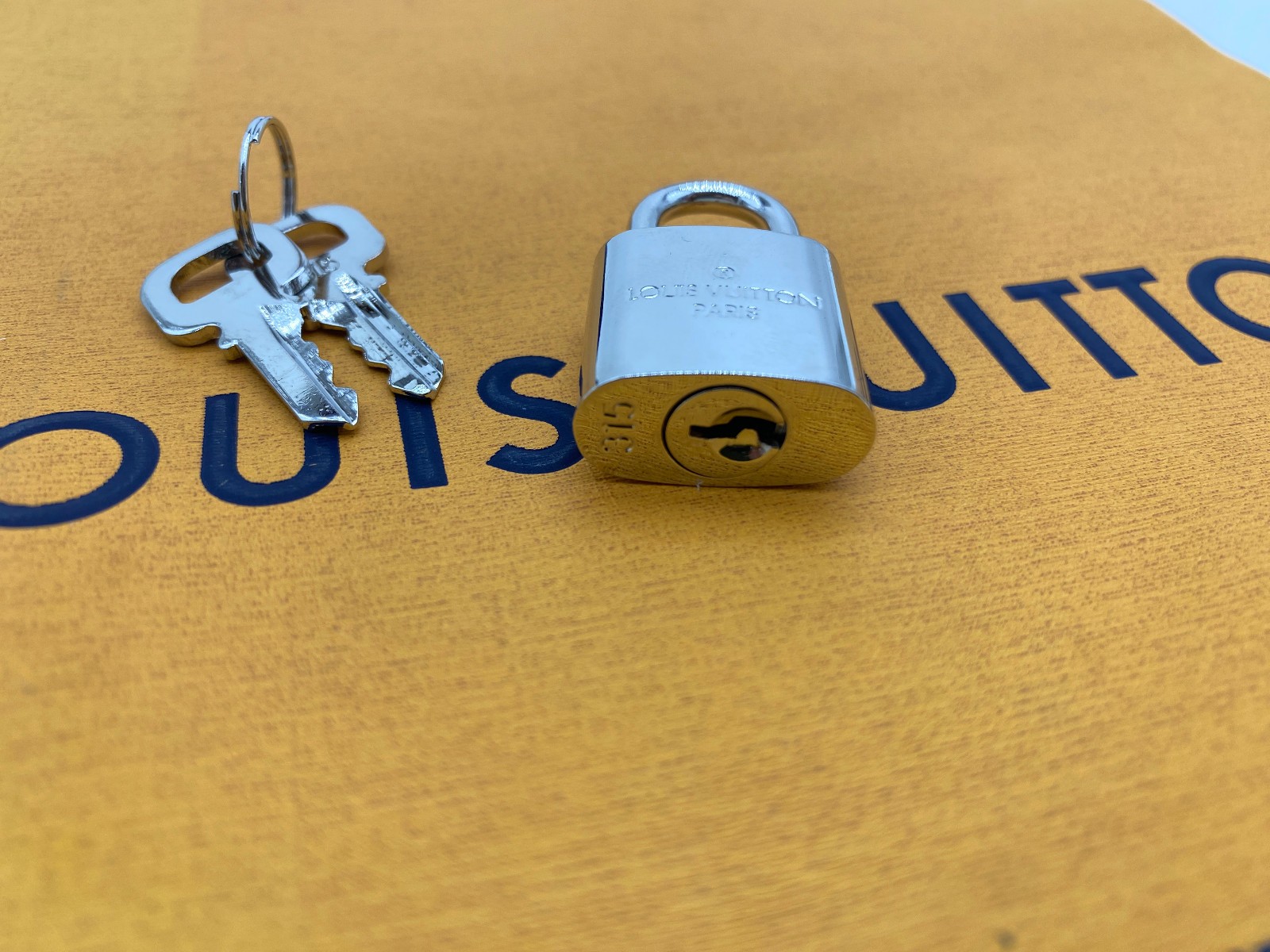 Louis Vuitton PadLock Silver Lock 2 Key Brass Number 315