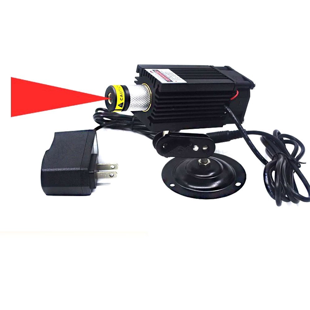 High-Power Focusable 638nm 500mW Red Line Laser Module 12V with Fan Cooling