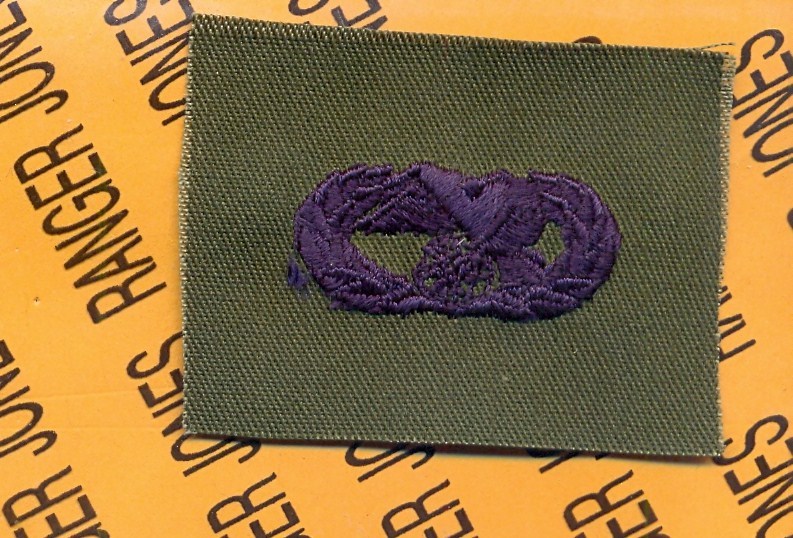 USAF Air Force Transportation Qualification OD Green & Blue badge patch