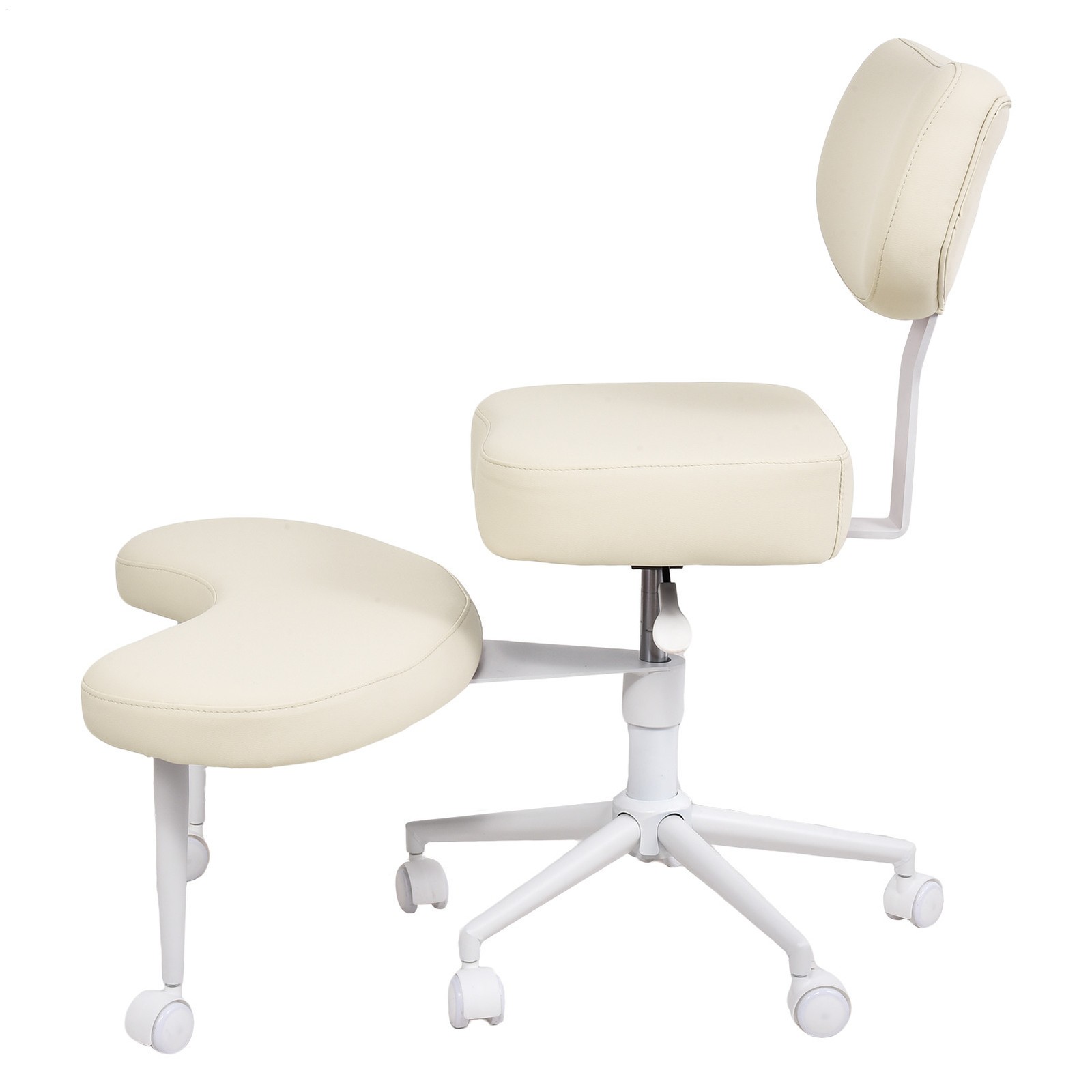 Height Adjustable Seat with Wheels for ADHD, Kneeling Chair with Back Support