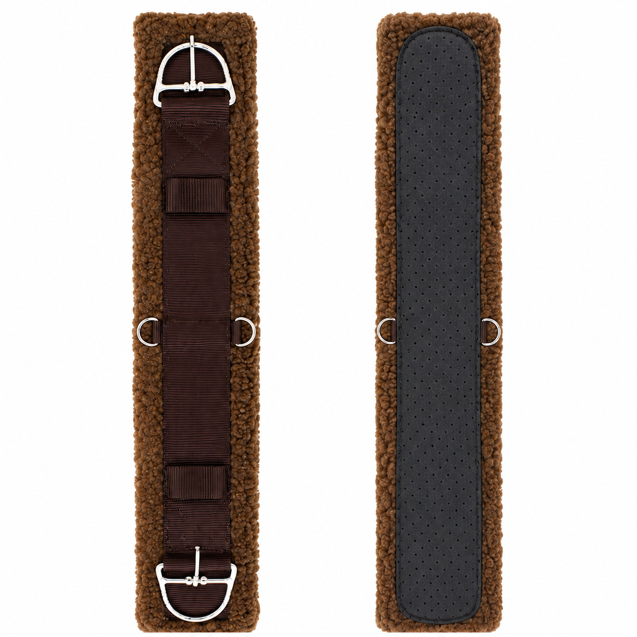 Western Nylon Webbed Straight Rear Flank Saddle Cinch Fleece 97126
