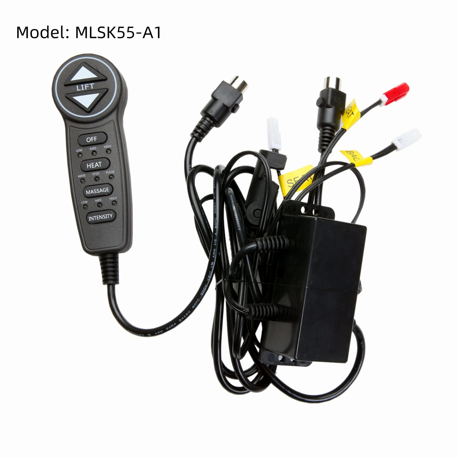 Power Recliner Lift Chair 6 Button Heat and Massage Remote with USB MLSK55-A1