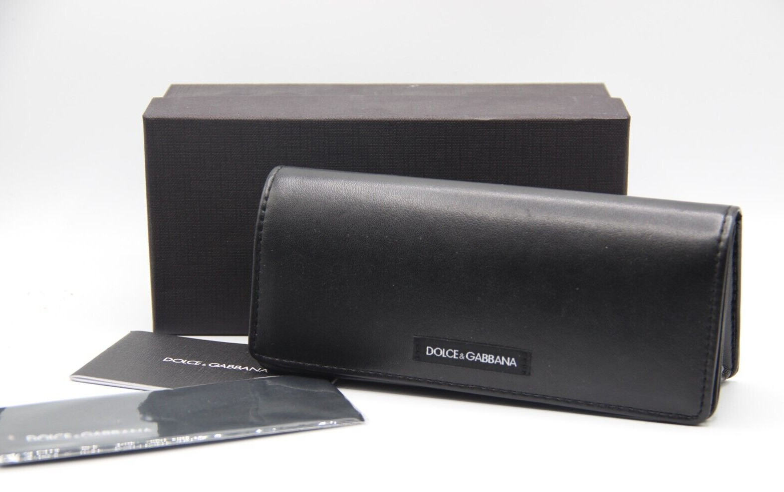 NEW DOLCE & GABBANA BLACK SUNGLASSES EYEGLASSES OPTICAL CASE W/TAGS