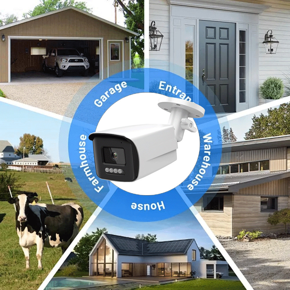 6PCS/SET VIKYLIN 8MP 4K IR Bullet Security Camera Motion Detection Built-in MIC