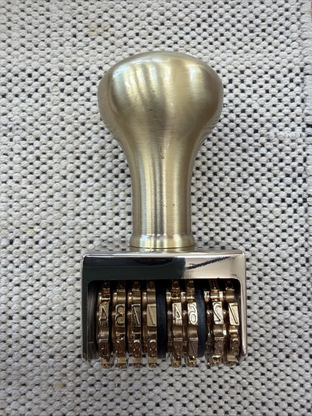 Retro style Date Day Month Year brass gold Stamp adjustable For Office & Craft