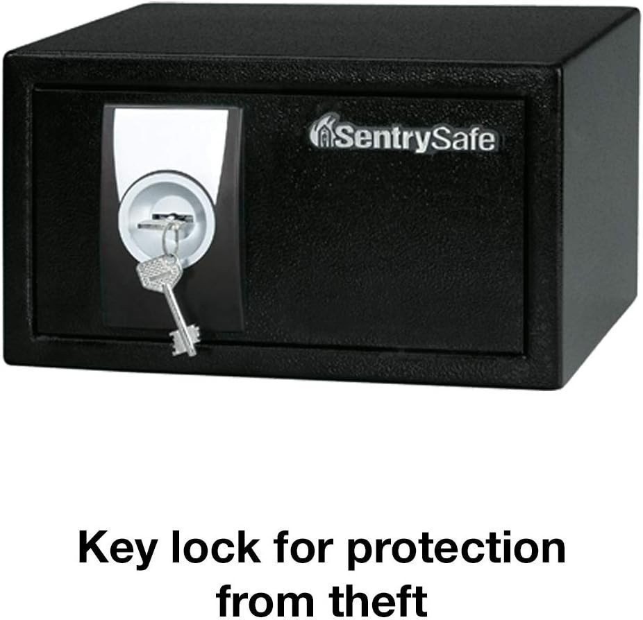 SentrySafe Black Security Safe with Key Lock for Home, Office, or Dorm holds ...