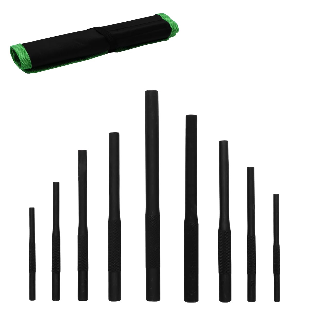 Grip 9-Piece Roll Pin Starter Punch Set with Various Sizes