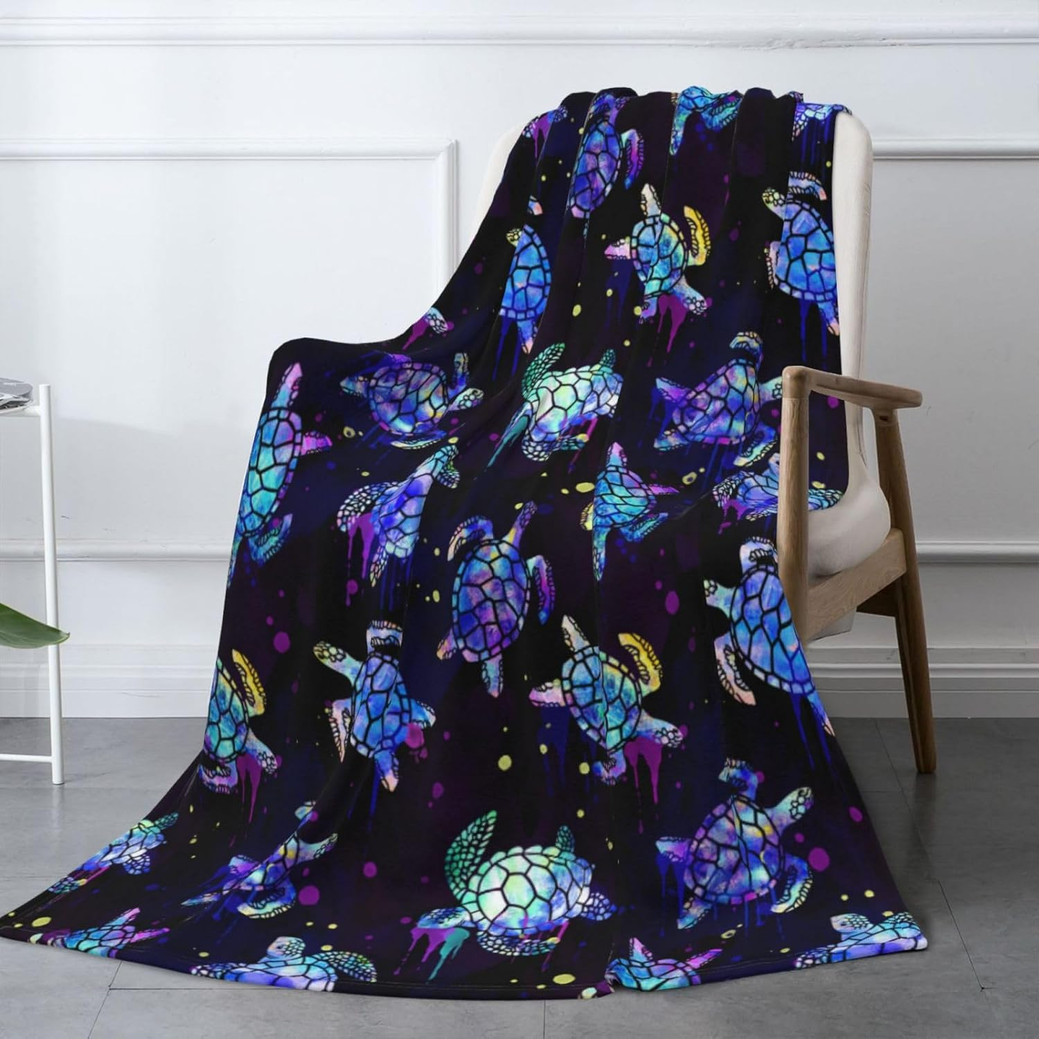 Sea Turtles Blanket Throw Blanket for Bed Soft Cozy Fluffy 50"x40" Blanket-7
