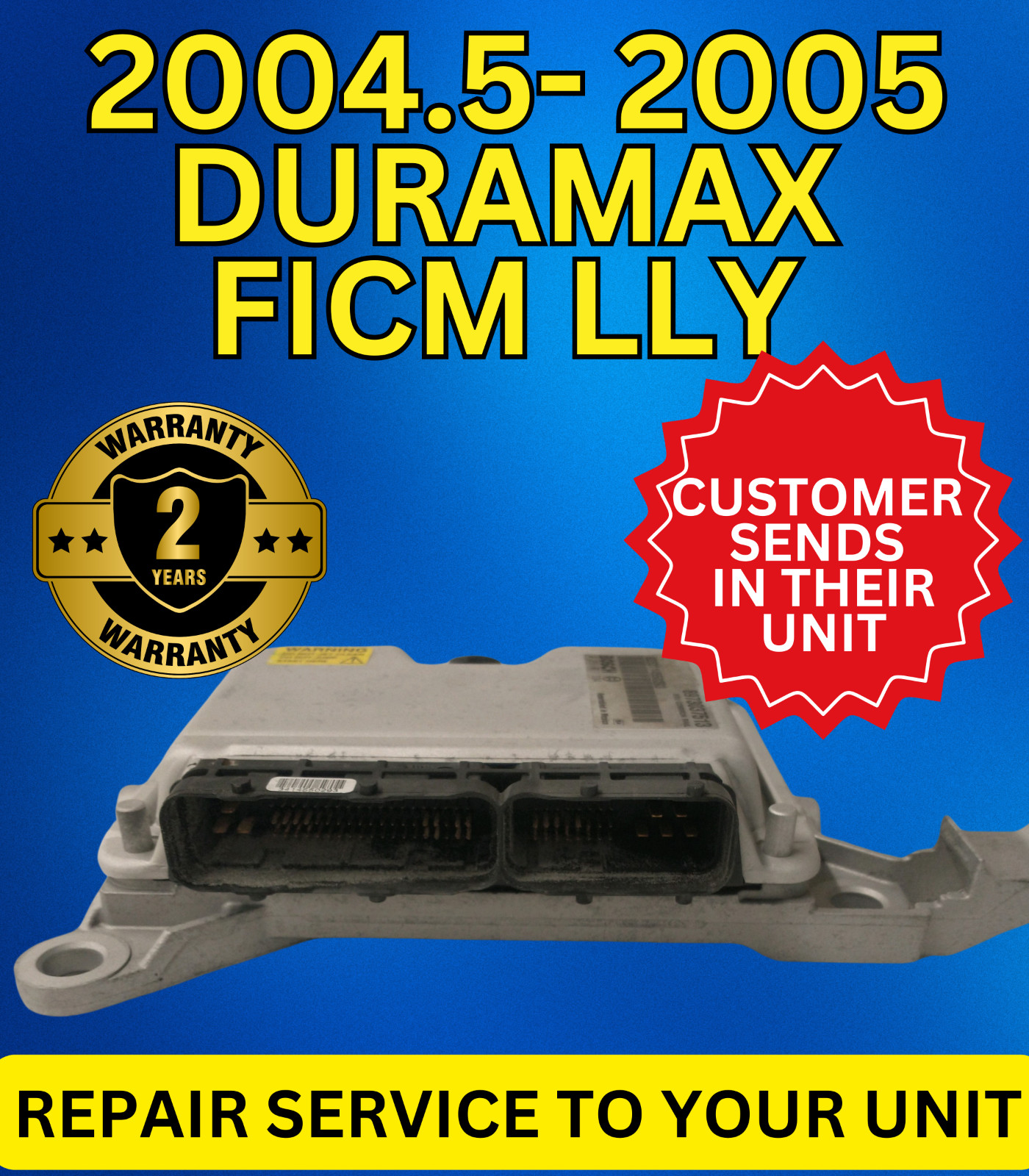 04-05 LLY FICM Duramax 6.6 Chevy GMC 8973037513 8973037511 Repair Service .