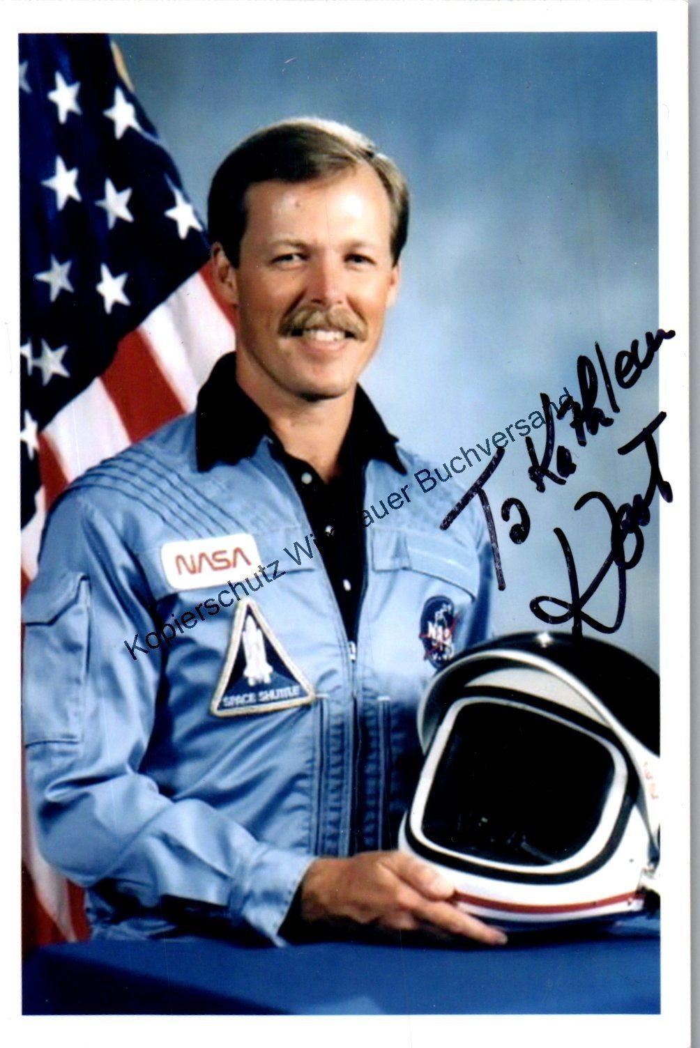Original autograph Robert Lee Hoot Gibson NASA astronaut /// autograph signed